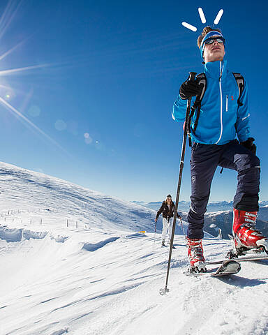Skitouren in Kärnten am Falkert in der Hundsscharte © Tine Steinthaler_MBN Tourismus