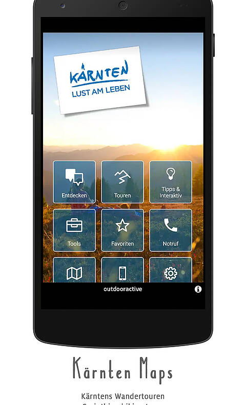 Kärnten Maps Android© MBN Tourismus