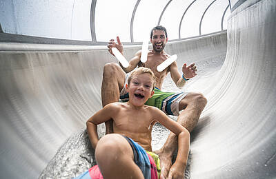 Rutschen-Spaß auf der 86 Meter langen Nockbergerutsche © Gert Perauer