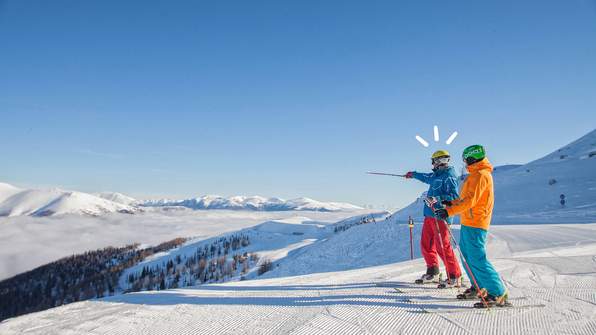 Weitblick über die Alpen auf den Ski genießen © Mathias Prägant_MBN Tourismus